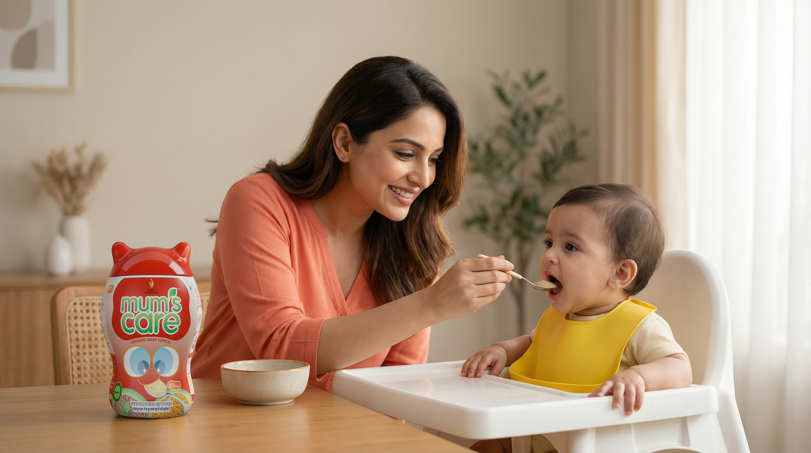 Mum's Care Cereal lifestyle render